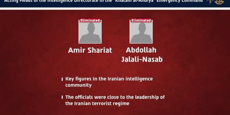 IDF Kills The 2 Heads Of Iran’s Military Intelligence In Tehran