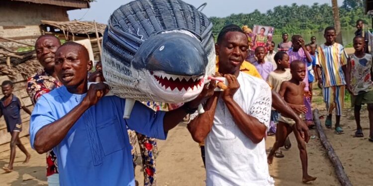 120-Year-Old Fisherwoman Buried In Dolphin-Shaped Casket In Delta Community