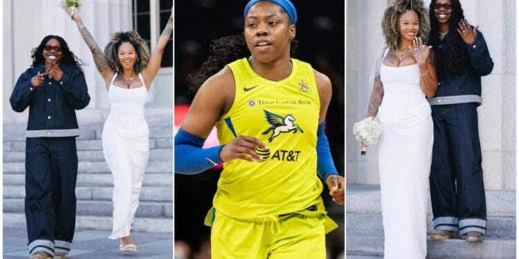 Photos Of WNBA Star, Arike Ogunbowale & Her Wife On Their Wedding Day
