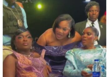 Funke Akindele Snubs Toyin Abraham At Iyabo Ojo’s Movie Premiere (Video)