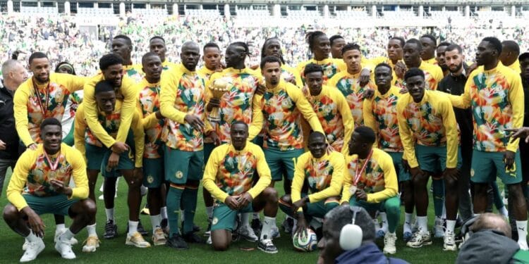 Senegal Parade Disputed AFCON Trophy at Stade de France in Defiant Show Against Peru