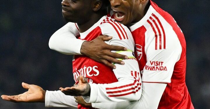 Saka’s strike sends Arsenal seven points clear after Brighton win