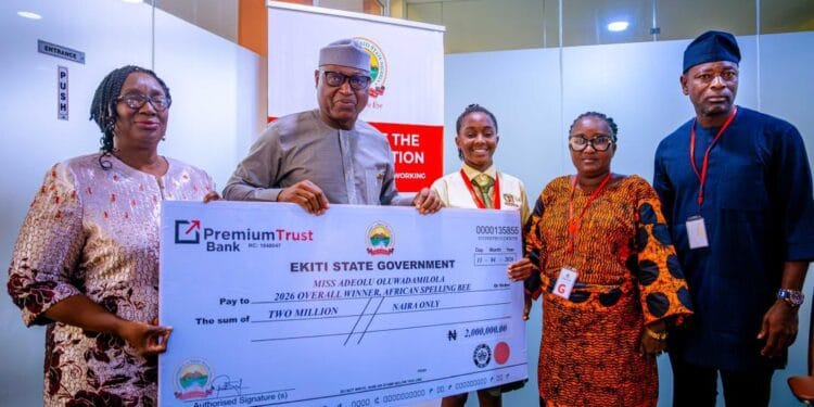 Oyebanji Gifts Ekiti Spelling Bee Champion ₦8M