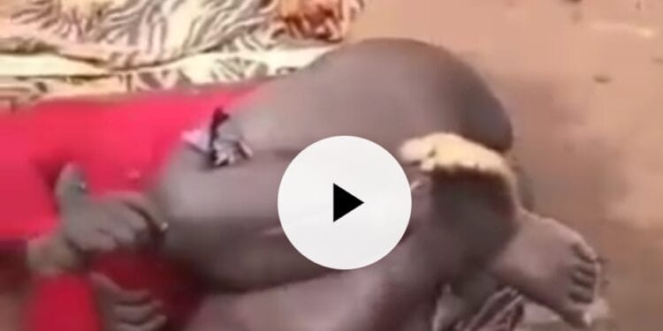 Young Lady Tied Leg-To-Hand, Dumped Along The Road In Anambra (Video, Photo)