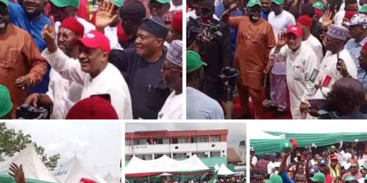 Senator Anyanwu Receive High Profile Decampees Into Imo PDP