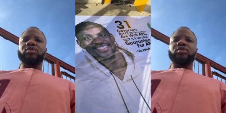 Deeone Dares VeryDarkMan, Prints His Face On APC Campaign Banner (video)
