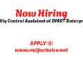Now Hiring: Quality Control Assistant at DMOT Enterprises