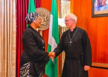 Former Archbishop Of Canterbury, Justian Welby Visits Remi Tinubu In Abuja