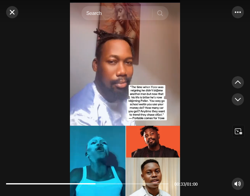 Olodo Uprising: Portable Tackles Ycee, Defends Peller (Video)