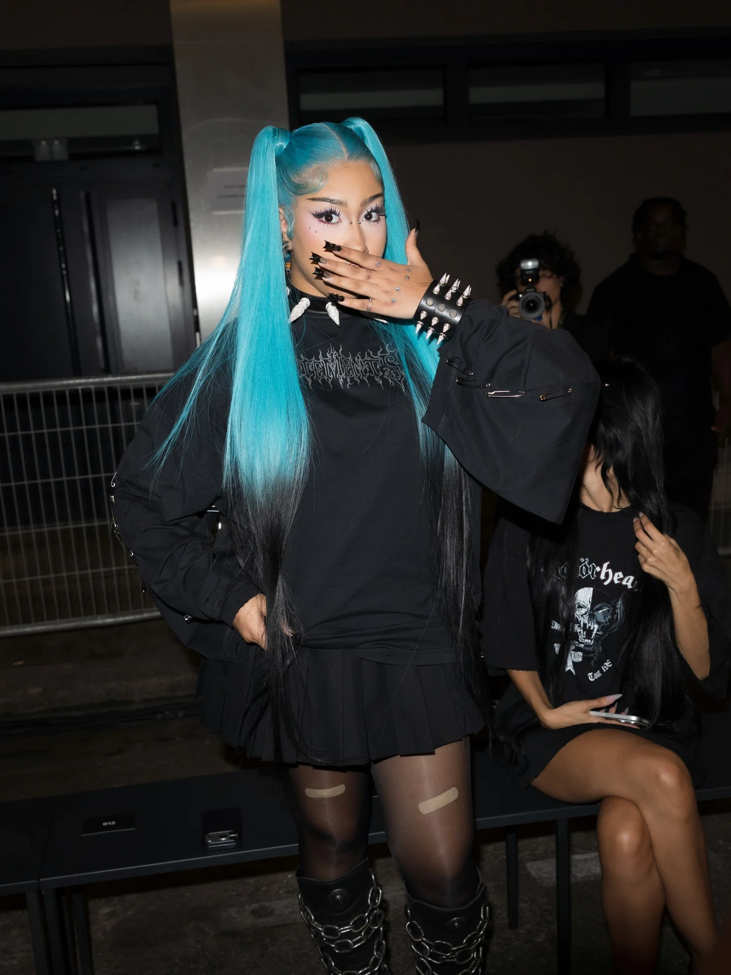 Kim’s 13-Year-Old Daughter, North West Storms Paris Fashion Week Rocking Blue Hair